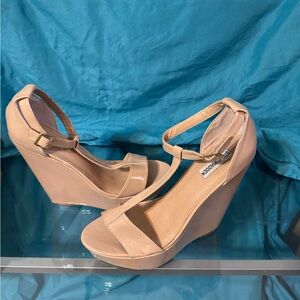 Steve Madden Nude Wedge Sandals